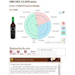 Cata guía vinos wine up Vino blanco barrica Oro del Llano cortijo el cura laujar 91 puntos